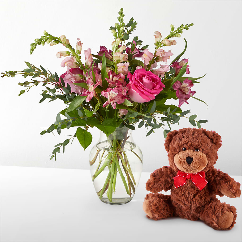 Happily Ever After Bouquet & Bear Set – Bloom Balloon Llc, Newark DE