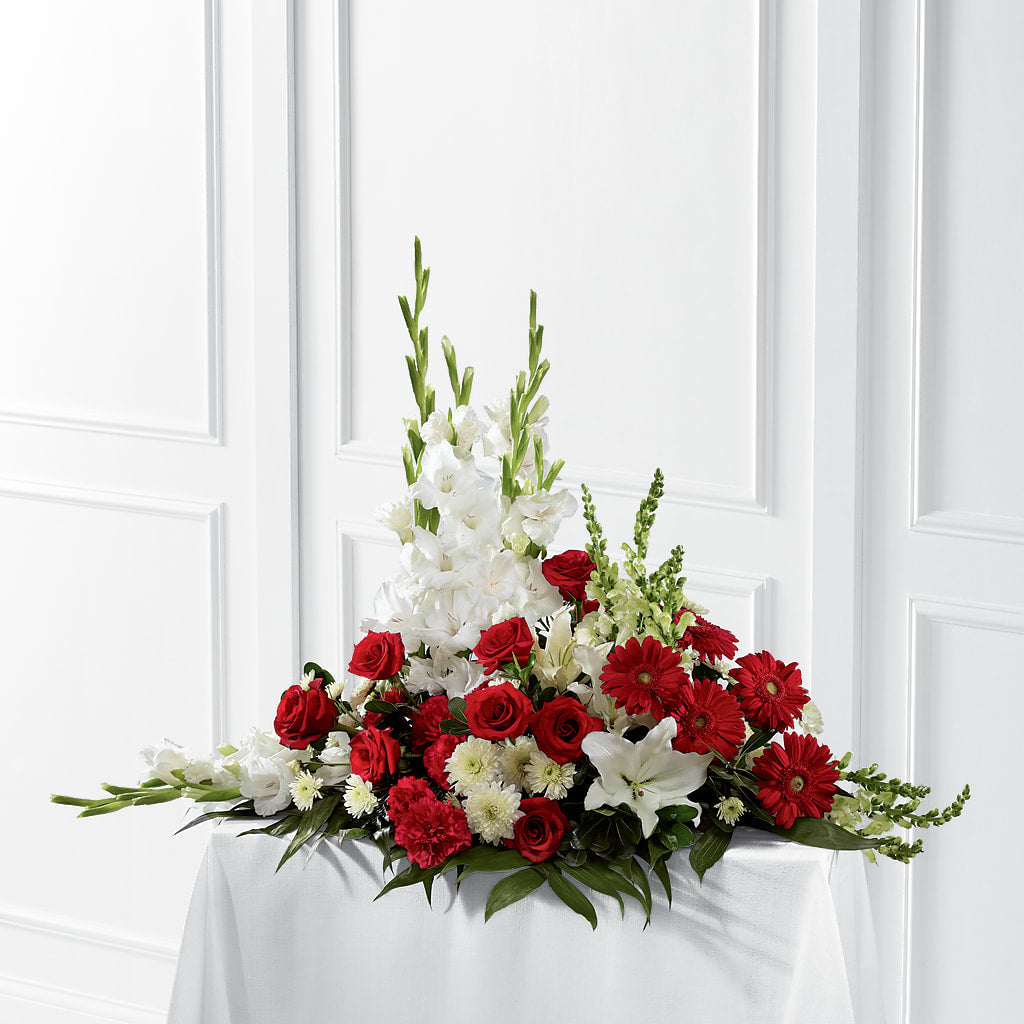Crimson & White Arrangement – Bloom Balloon Llc, Newark DE