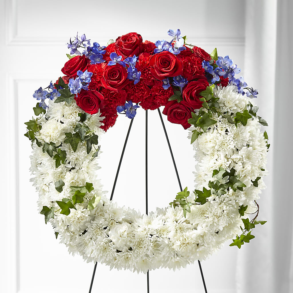 Patriotic Passion Wreath – Bloom Balloon Llc, Newark DE