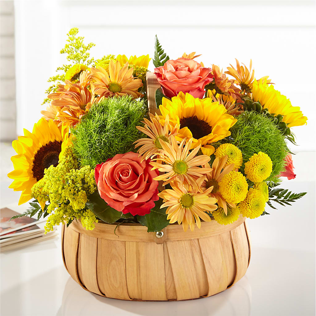Harvest Sunflower Basket – Bloom Balloon Llc, Newark DE
