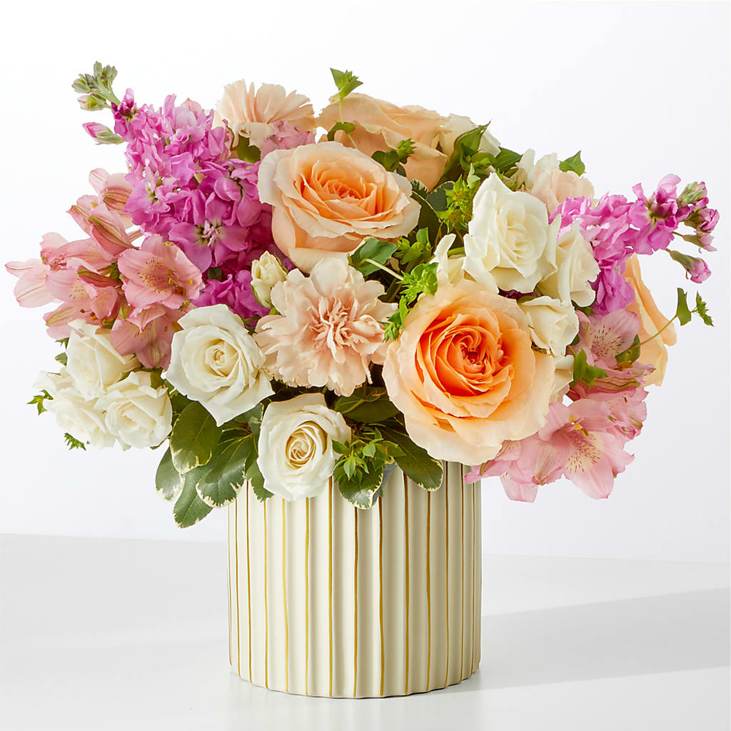 Paradise Bouquet with Ivory Vase – Bloom Balloon Llc, Newark DE