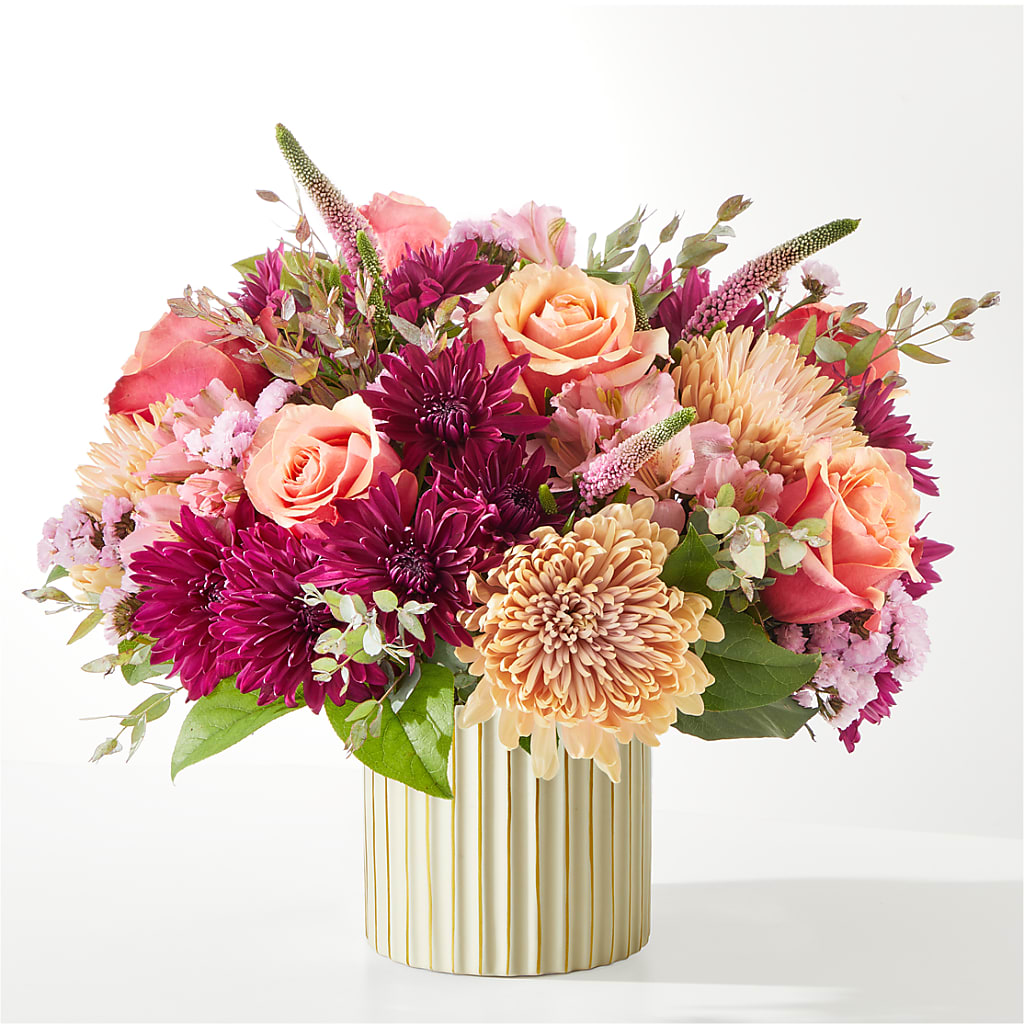 Berry Cobbler Bouquet with Ivory Vase – Bloom Balloon Llc, Newark DE