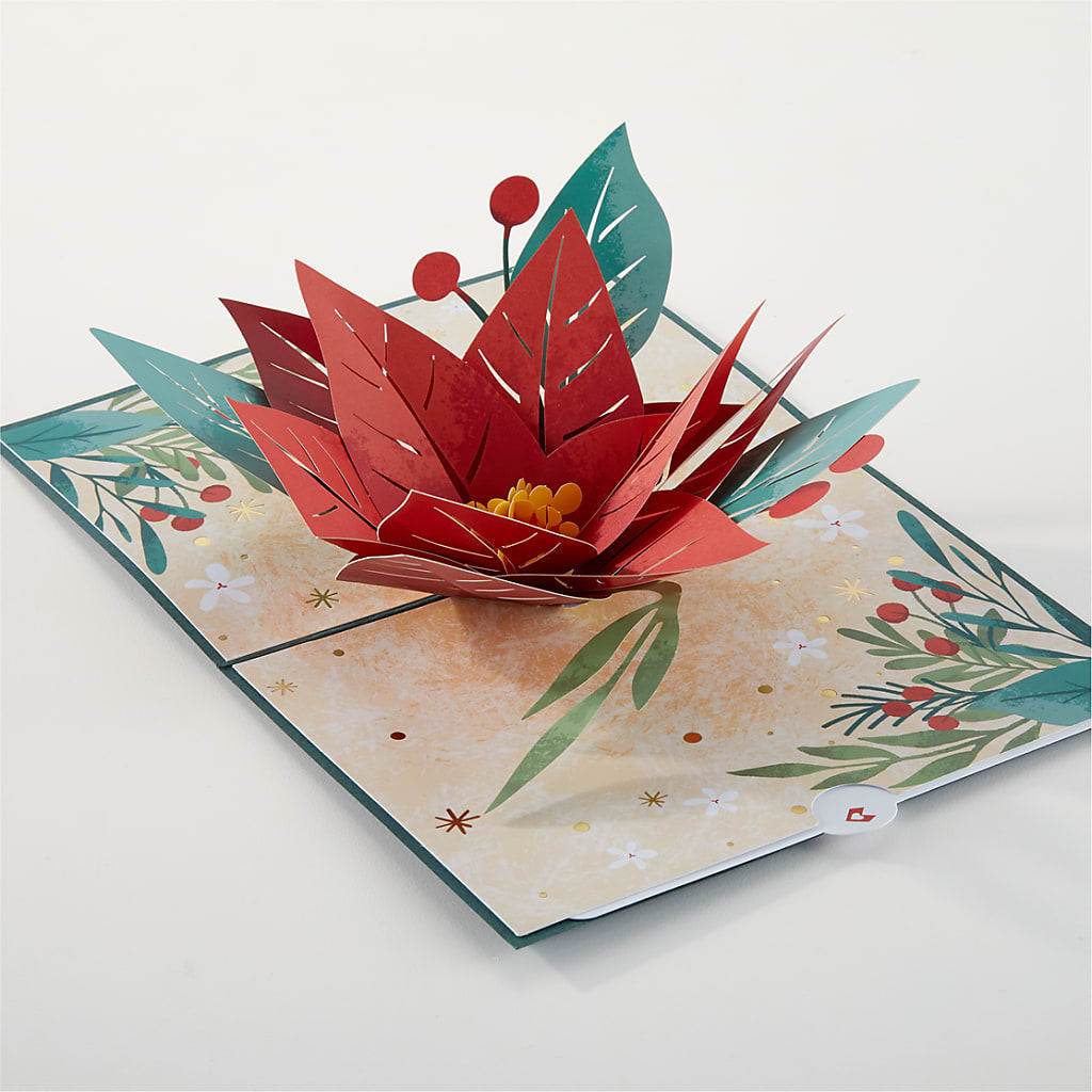 Happiest Holidays Poinsettia and Lovepop Card –  Bloom Balloon Llc, Newark DE