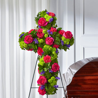 Tribute Rose Floral Cross –  Bloom Balloon Llc, Newark DE