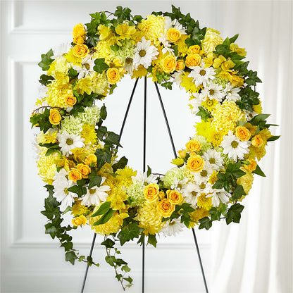 Golden Remembrance Wreath –  Bloom Balloon Llc, Newark DE