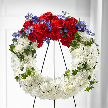 Patriotic Passion Wreath –  Bloom Balloon Llc, Newark DE