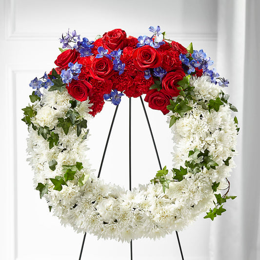 Patriotic Passion Wreath –  Bloom Balloon Llc, Newark DE