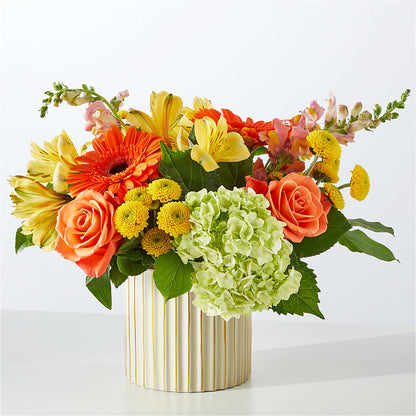 Autumn Sunshine Bouquet with Ivory Vase –  Bloom Balloon Llc, Newark DE