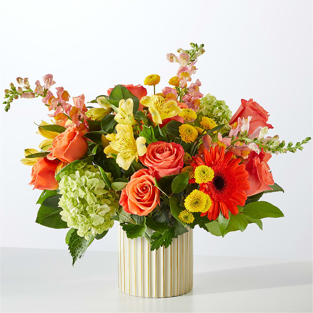Autumn Sunshine Bouquet with Ivory Vase –  Bloom Balloon Llc, Newark DE